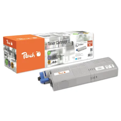 Peach O4648/49 Toner XL cy ersetzt OKI 46490607 für z.B. OKI MC 573 DN, OKI C 532 DN, OKI C 542 DN, OKI MC 563 DN (wiederaufbereitet)