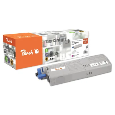Peach O4648/49 Toner XL ma ersetzt OKI 46490606 für z.B. OKI MC 573 DN, OKI C 532 DN, OKI C 542 DN, OKI MC 563 DN (wiederaufbereitet)