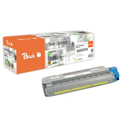 Peach O4650-75 Toner ye ersetzt OKI 46507505 für z.B. OKI C 612 DN, OKI C 612 N, OKI C 612 (wiederaufbereitet)