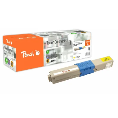 Peach O4650-87 Toner XL ye ersetzt OKI 46508709 für z.B. OKI C 332 DN, OKI MC 363 DN, OKI MC 363 N, OKI MC 363 DNW, OKI C 332 DNw (wiederaufbereitet)