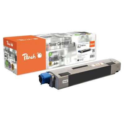 Peach O4709  Toner bk ersetzt OKI 47095704 für z.B. OKI C 834 DN, OKI C 834, OKI C 824 dn, OKI C 824 n, OKI C 824, OKI C 834 dnw, OKI C 834 nw (wiederaufbereitet)