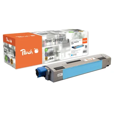 Peach O4709  Toner cy ersetzt OKI 47095703 für z.B. OKI C 834 DN, OKI C 834, OKI C 824 dn, OKI C 824 n, OKI C 824, OKI C 834 dnw, OKI C 834 nw (wiederaufbereitet)