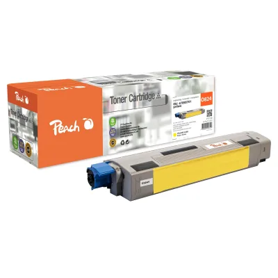 Peach O4709  Toner ye ersetzt OKI 47095701 für z.B. OKI C 834 DN, OKI C 834, OKI C 824 dn, OKI C 824 n, OKI C 824, OKI C 834 dnw, OKI C 834 nw (wiederaufbereitet)