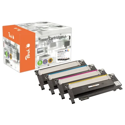 Peach S406  4 Toner (bk, c/m/y) ersetzt Samsung CLT-P406C/ELS, SU375A für z.B. Samsung Xpress C 460 W, Samsung CLP -360, Samsung CLP -360 N (wiederaufbereitet)