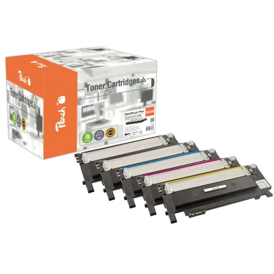 Peach S406  5 Toner (2*bk, c/m/y) ersetzt Samsung CLT-P406C/ELS, SU375A für z.B. Samsung Xpress C 460 W, Samsung CLP -360, Samsung CLP -360 N (wiederaufbereitet)