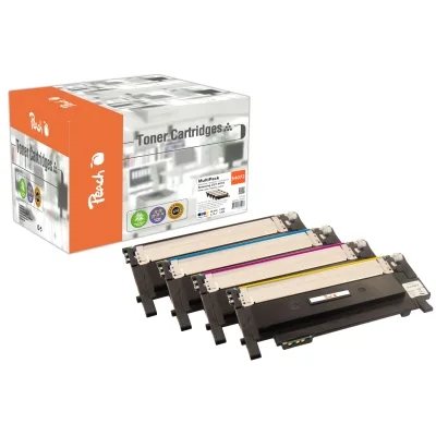 Peach S4072  4 Toner (bk, c/m/y) ersetzt Samsung CLT-P4072C/ELS, SU382A für z.B. Samsung CLP -320, Samsung CLP -320 N, Samsung CLP -325 (wiederaufbereitet)