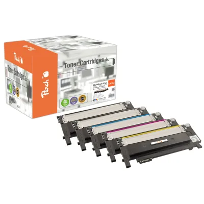 Peach S4092  5 Toner (2*bk, c/m/y) ersetzt Samsung CLT-P4092C/ELS, SU392A für z.B. Samsung CLP -310, Samsung CLP -310 N, Samsung CLP -315 (wiederaufbereitet)