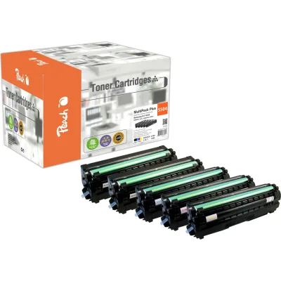 Peach S504  5 Toner (2*bk, c/m/y) ersetzt Samsung CLT-P504C, SU400A für z.B. Samsung CLP -410, Samsung CLP -415 N, Samsung CLP -415 NW (wiederaufbereitet)