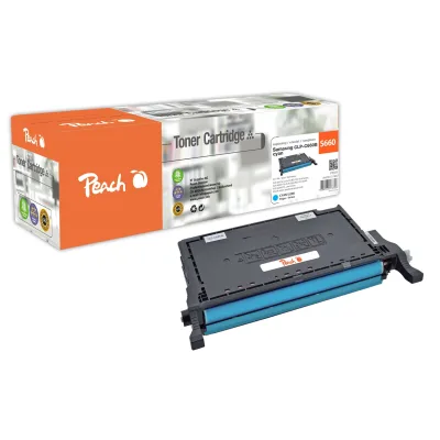 Peach S660  Toner XL cy ersetzt Samsung CLP-C660B/ELS, ST885A für z.B. Samsung CLP -607 N, Samsung CLP -610 ND, Samsung CLP -610 (wiederaufbereitet)