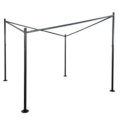 Pergola Gestell MCW-A41, Garten Pavillon Terrassenüberdachung Gestänge, stabiles 6cm Stahl-Gestell