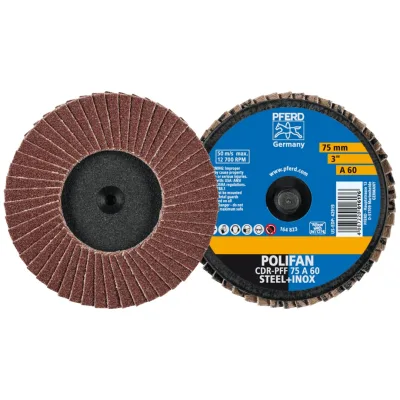 PFERD TOOLS COMBIDISC Korund Mini-POLIFAN CDR Ø 75 mm A60 für universelle Anwendungen