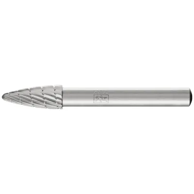 PFERD TOOLS HSS Frässtift Baumform H Ø 08x20mm Schaft-Ø 6 mm Z 3 universal mittel fein Spanbrecher