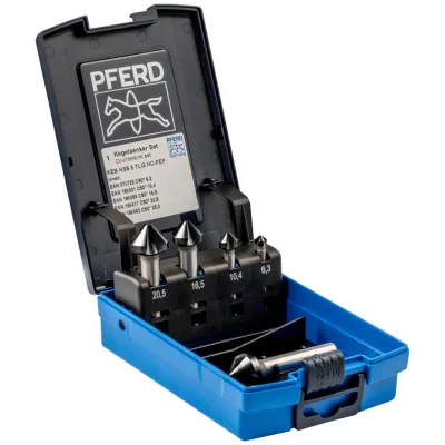 PFERD TOOLS HSS-Kegelsenker-Sets 5-tlg. DIN 335 C 90° mit HICOAT-Beschichtung HC-FEP