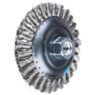 PFERD TOOLS Kegelbürste gezopft KBG Ø 125x15 mm M14 Edelstahl-Draht-Ø 0,35 mm Winkelschleifer