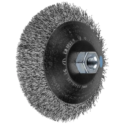 PFERD TOOLS Kegelbürste ungezopft KBU Ø 125x10mm M14 Edelstahl-Draht-Ø 0,35 mm Winkelschleifer