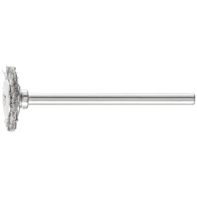 PFERD TOOLS Miniatur- Rundbürste RBU Ø16x2 mm Schaft-Ø3 mm Edelstahl-Draht-Ø0,10