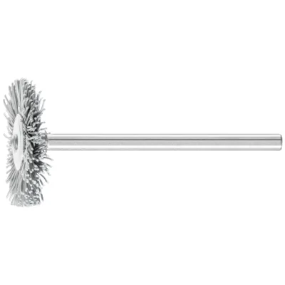 PFERD TOOLS Miniatur- Rundbürste RBU Ø22x2 mm Schaft-Ø3 mm SiC-Filament-Ø0,25 Korn 800