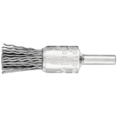 PFERD TOOLS Pinselbürste ungezopft PBU Ø15 mm Schaft-Ø6 mm SiC-Filament-Ø0,90 Korn 180