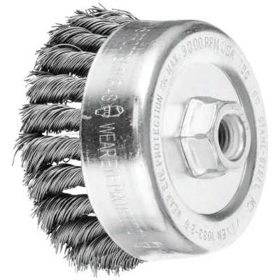PFERD TOOLS Topfbürste gezopft TBG Ø 100mm M14 Stahl-Draht-Ø 0,50mm Winkelschleifer (1)