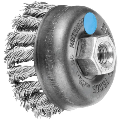 PFERD TOOLS Topfbürste gezopft TBG Ø 65 mm M14 Edelstahl-Draht-Ø 0,50mm Winkelschleifer