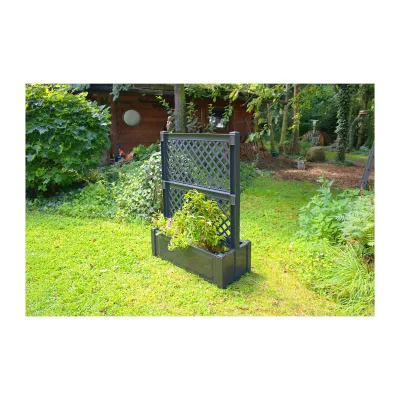 Pflanzkasten groß 100 cm mit Zentralspalier, anthrazit