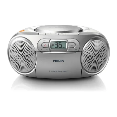 AZ127 silber Radiorekorder mit CD-Spieler und Kassettendeck