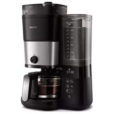 Philips HD 7900/01 Filterkaffeemaschine (10 Tassen, 1,25 l Wassertank, Glaskanne, Mahlwerk, Tropf-Stopp, Warmhaltefunktion, Wasserstandanzeige, Aroma-Twister)