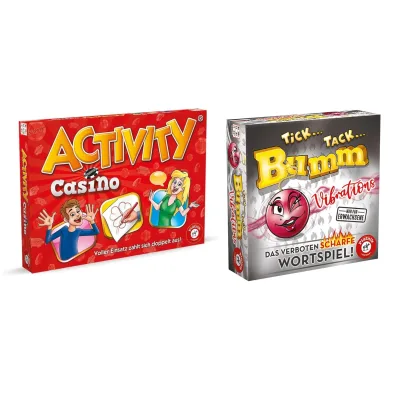 Piatnik Activity Casino + Tick Tack Bumm Vibrations 2er Bundle Partyspiel Set