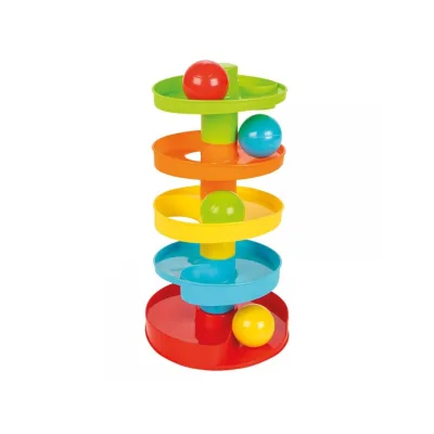 Pilsan Kugelbahn 03566 Kinderspielzeug Kugelkreisel Aktivitätsspielzeug 4 Bälle bunt