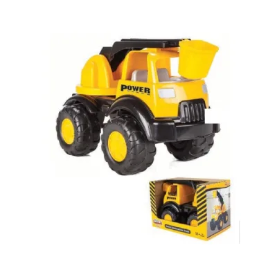 Pilsan Spielzeug LKW 06521 Kranwagen 360º drehbar, Länge 44 cm, ab 3 Jahren gelb