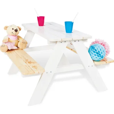 Pinolino Kindersitzgruppe Nicki für 4 Weiß 79x50x90 cm
