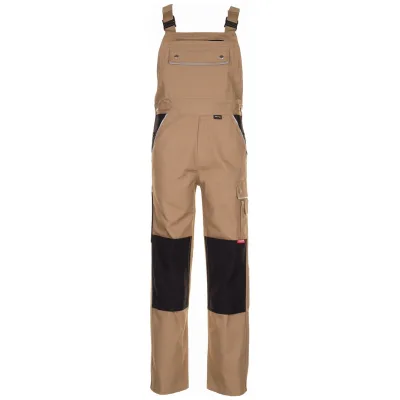 Planam Latzhose Canvas 320 Gr. 102 khaki/schwarz