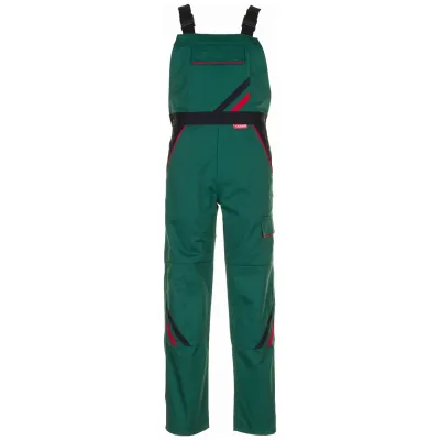 Planam Latzhose Highline Gr. 63 grün/schwarz/rot