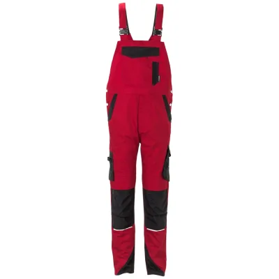 Planam Latzhose Norit Herren Gr. 110 rot/schwarz