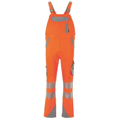 Planam Norit Warnschutz Herren Latzhose Gr. 27 orange/zink