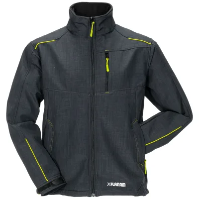 Planam Softshelljacke Outdoor Neon Gr. 2XL grau/grün