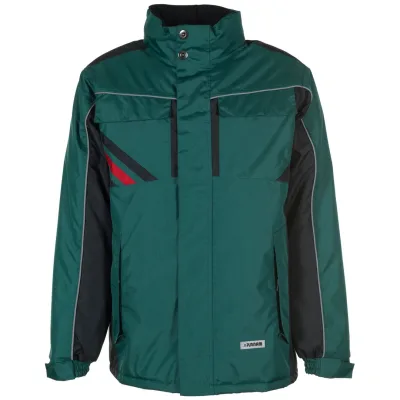 Planam Winterjacke Highline Gr. 3XL grün/schwarz/rot