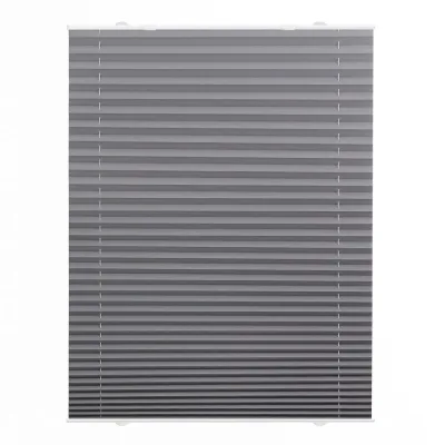 Plissee Haftfix, ohne Bohren Grau, 80 cm x 130 cm (B x L)