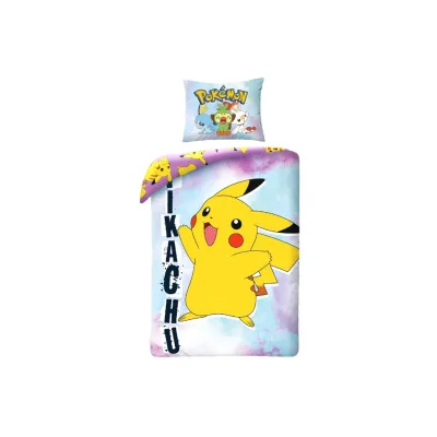 Pokémon Bettwäsche Set aus Baumwolle Bettdeckenbezug 140 × 200 cm