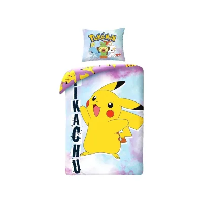 Pokémon Bettwäsche Set aus Baumwolle Bettdeckenbezug 140 × 200 cm