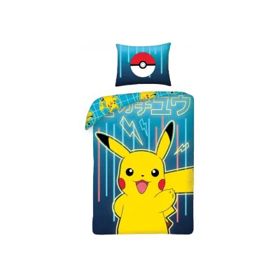 Pokémon Bettwäsche Set aus Baumwolle Bettdeckenbezug 140 × 200 cm
