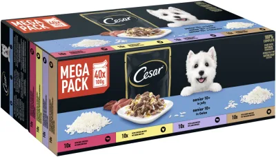 Portionsbeutel Multipack Senior Selektion in Gelee 4 Varietäten 40x100g