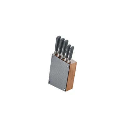 Premium Messer-Set (6-tlg.) mit Holzblock - Für Profi- und Hobbyköche