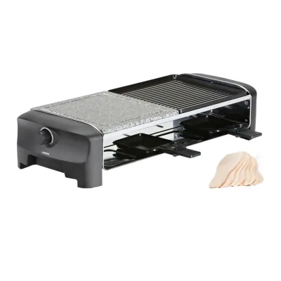 PRINCESS 8 Stone & Grill Party Raclette mit 8 Pfannen