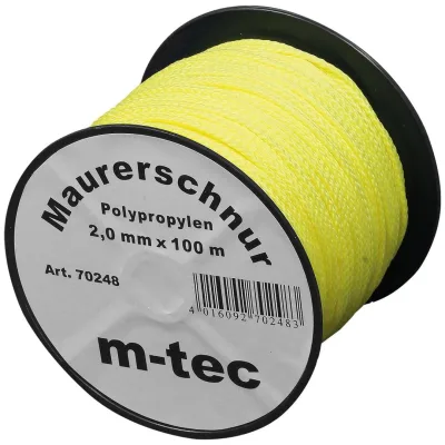 Profilbau Lot-Maurerschnur 100 m Rolle, 2 mm, gelb fluoreszierend