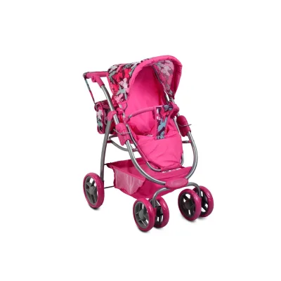 Moni Puppenwagen Sweet Hard 9662, mit Winterkorb und Tasche, einstellbare Höhe