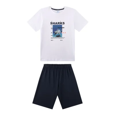 Pyjama short Teens Sharks Jungen Pyjama