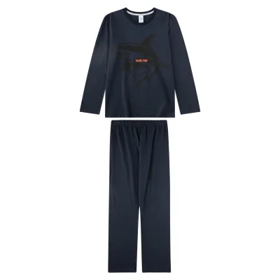 Pyjama Teens Shark Zone lang Jungen Pyjama