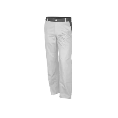 QUALITEX HIGH QUALITY WORKWEAR Bundhose basic 2-farbig weiss/grau Damen: 62 Herren: 68