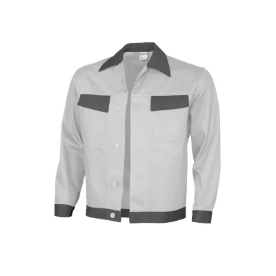 QUALITEX HIGH QUALITY WORKWEAR Bundjacke basic 2-farbig weiss/grau Damen: 36 Herren: